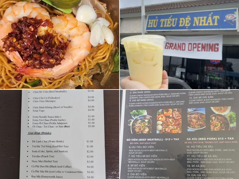 Hu Tieu De Nhat Menu