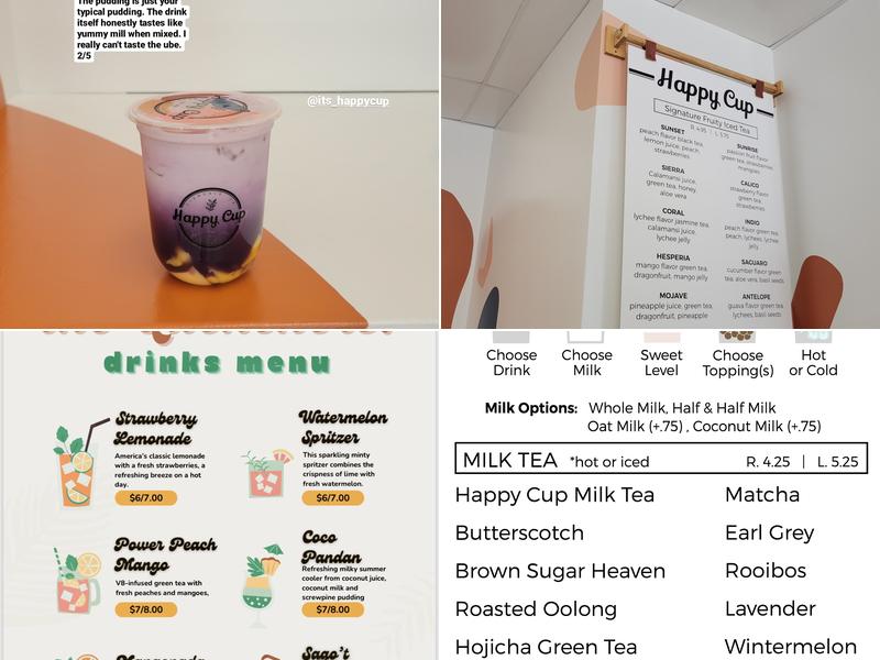 Happy Cup Menu