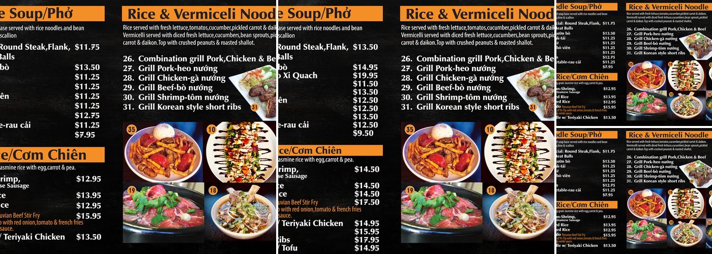 Banh Mi Paris sandwiches Menu