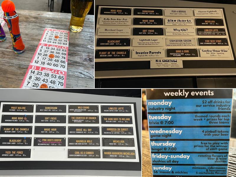 Lawless Brewing Co. Menu