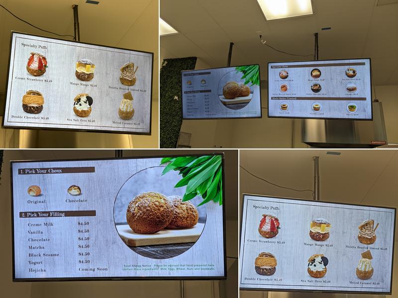 Pâte à Choux Menu