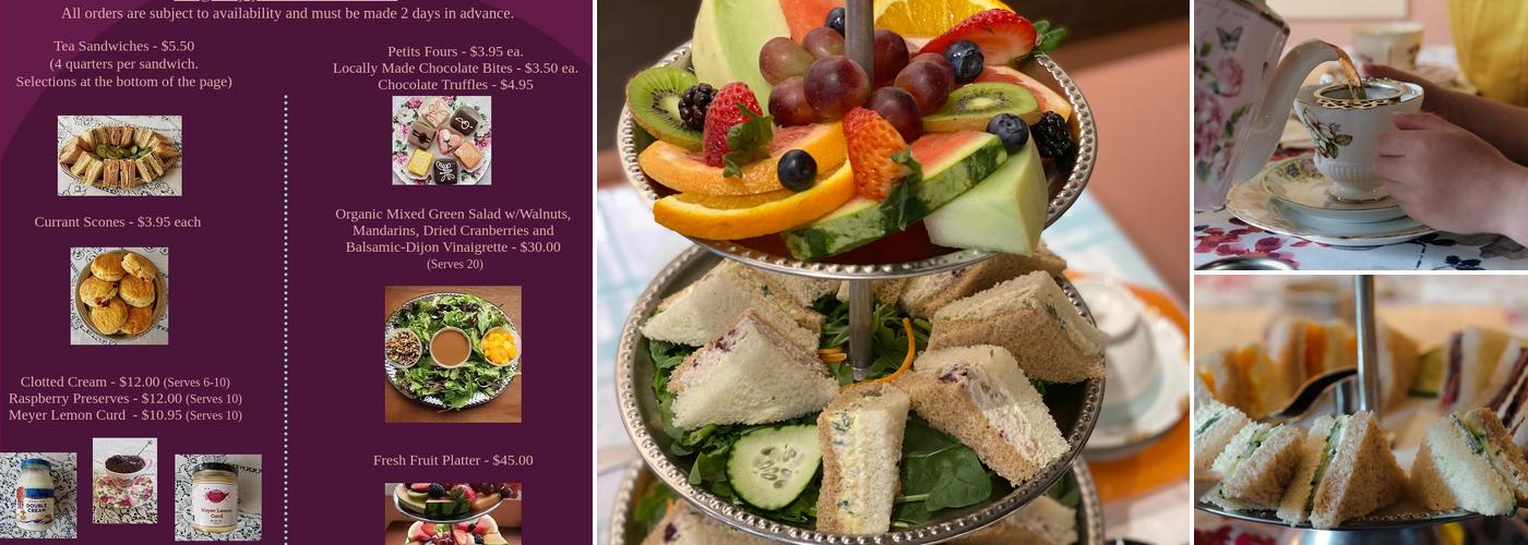 Lovejoy's Tea Room Menu