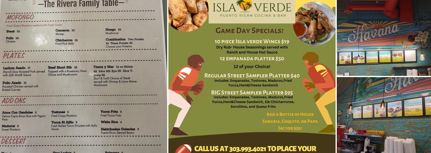 Isla Verde Menu