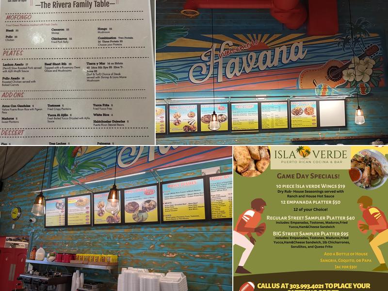 Isla Verde Menu