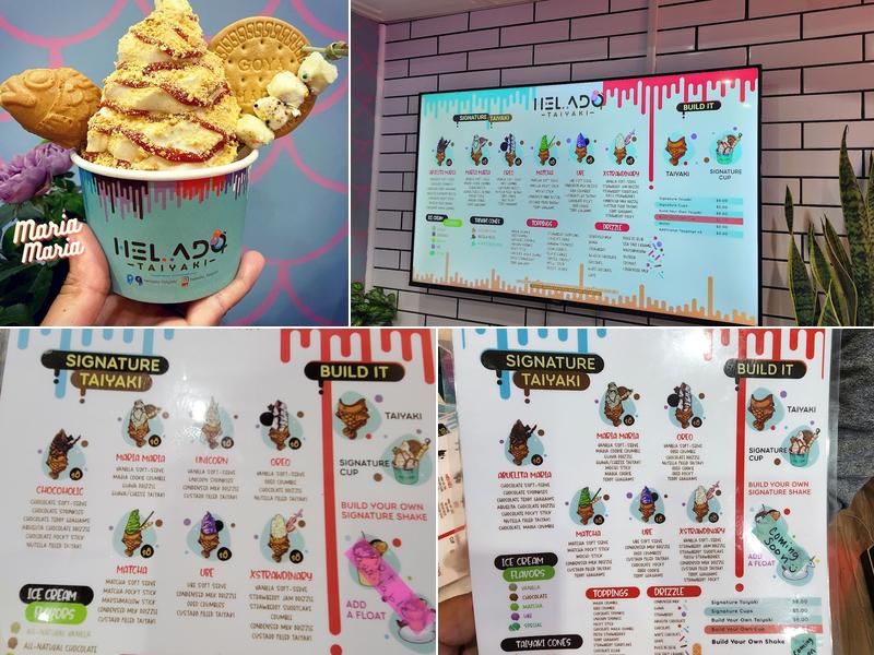 Helado Taiyaki Menu