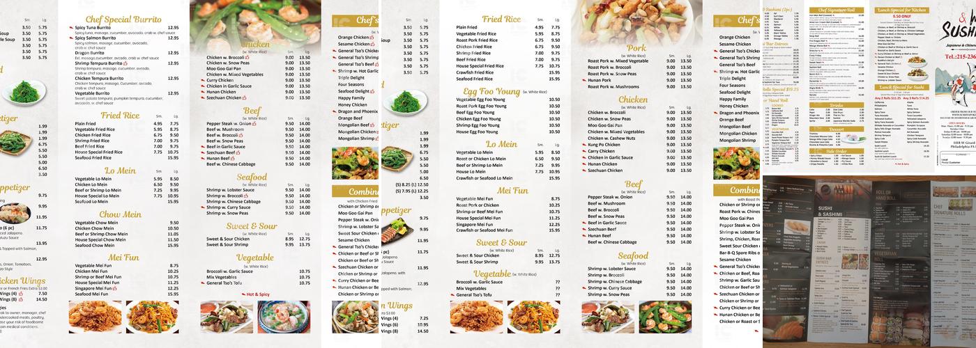 Sushiya Menu