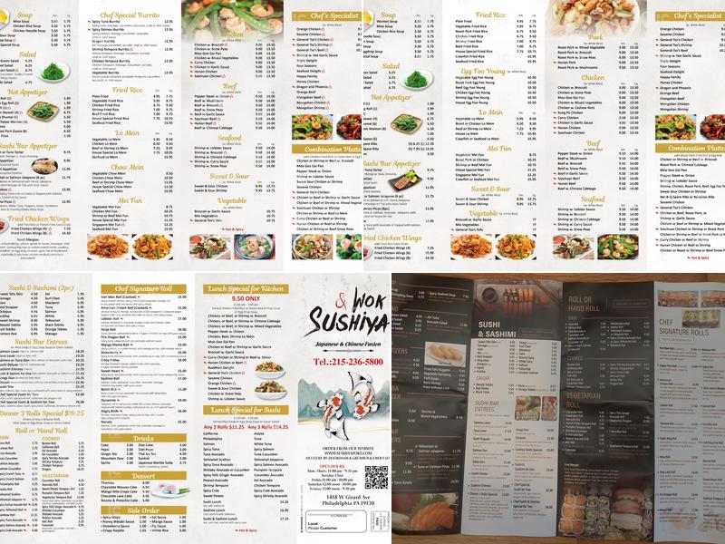Sushiya Menu