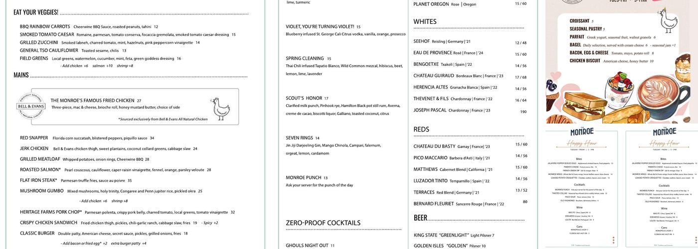 The Monroe Menu