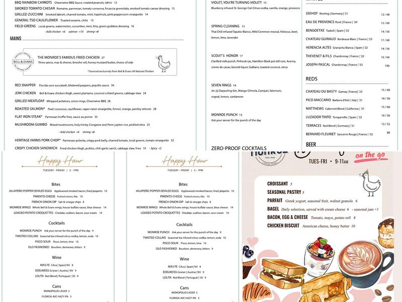 The Monroe Menu