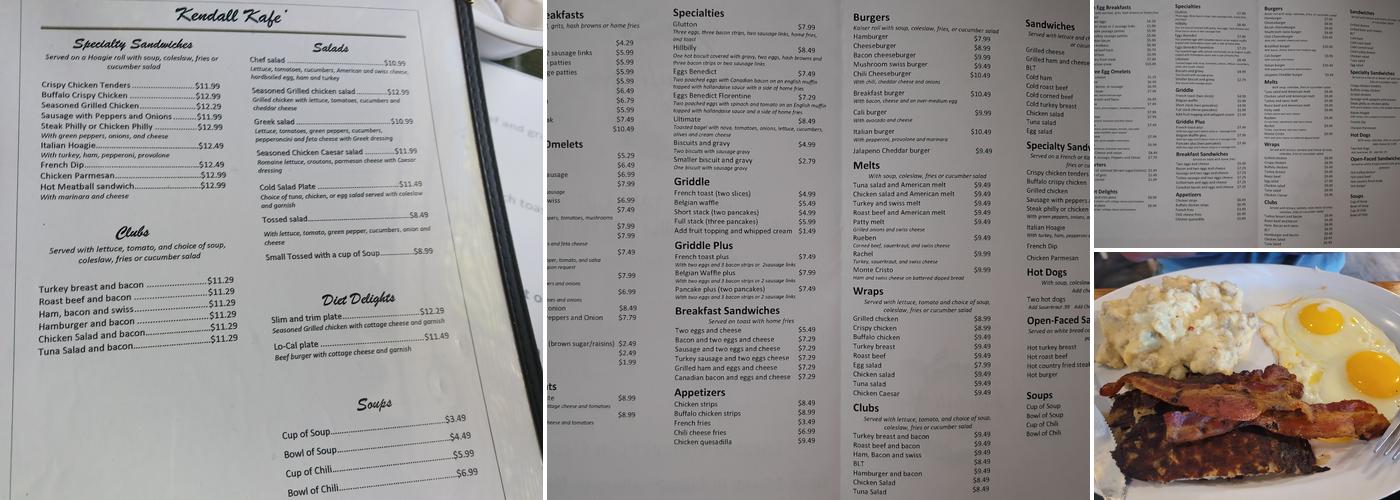 Kendall Kafe Menu