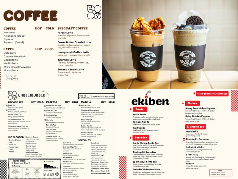 Unbelibubble Menu