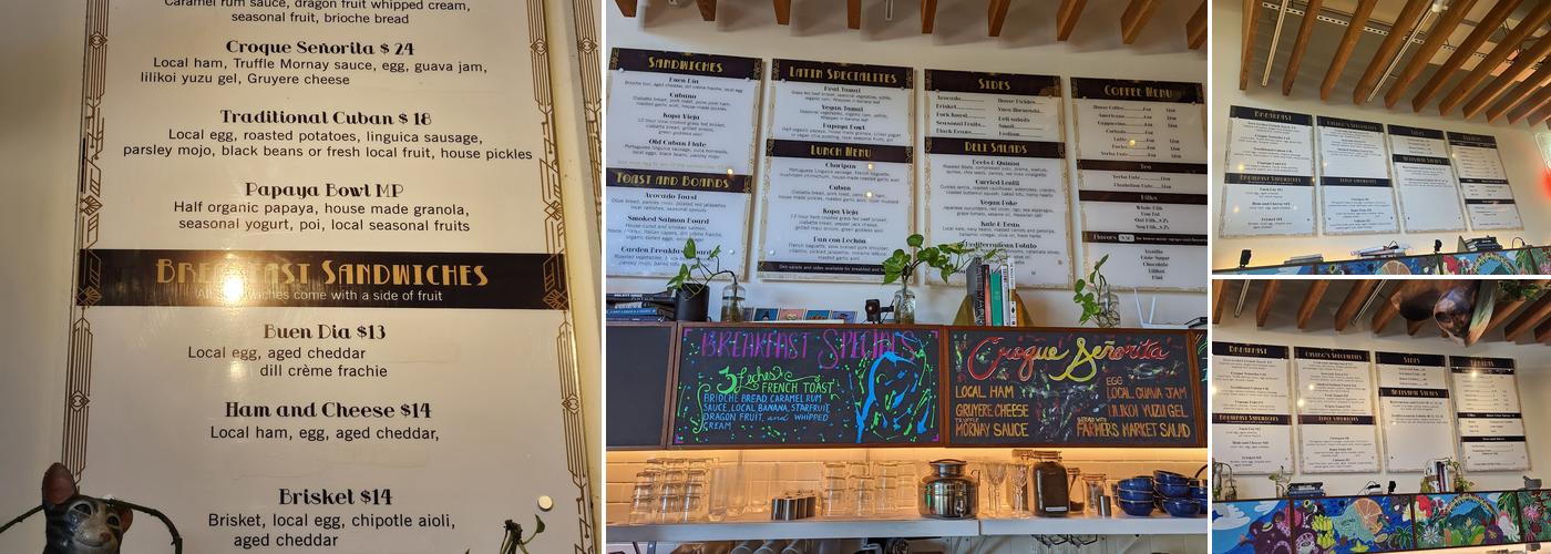 Castro's Menu