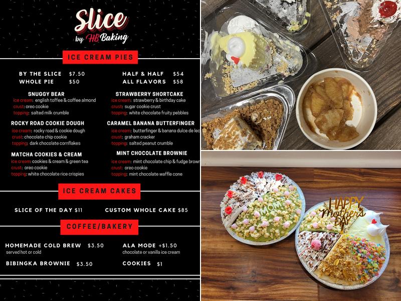 Slice by HB Baking Menu