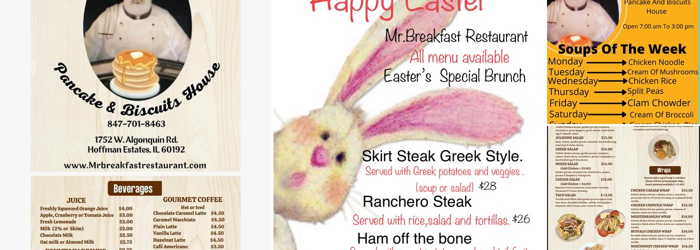 Mr. Breakfast Menu