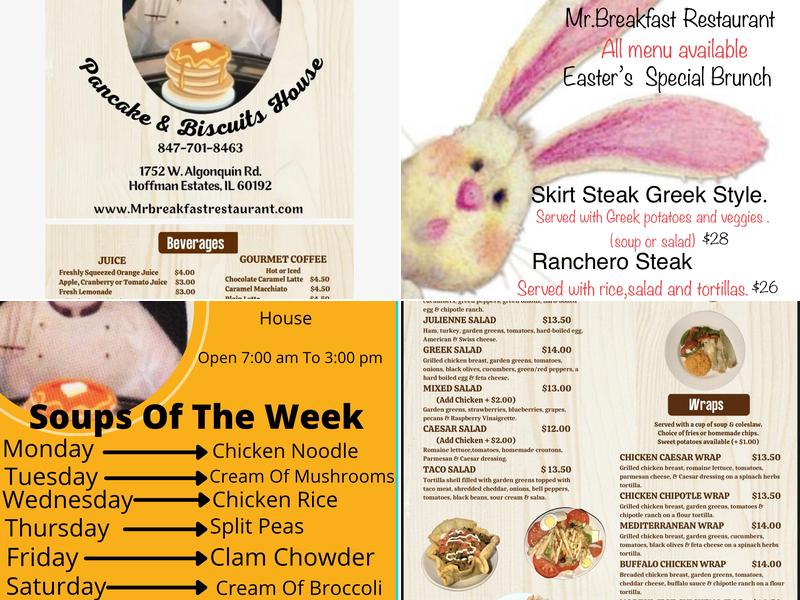 Mr. Breakfast Menu