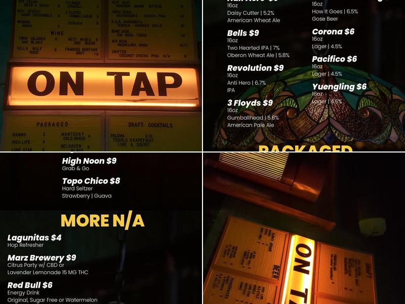 The Giant Penny Whistle Menu