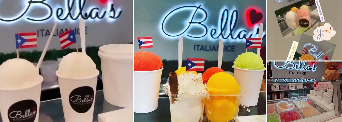 Bella's Helado De Coco & Italian Ice Menu