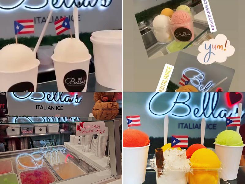 Bella's Helado De Coco & Italian Ice Menu