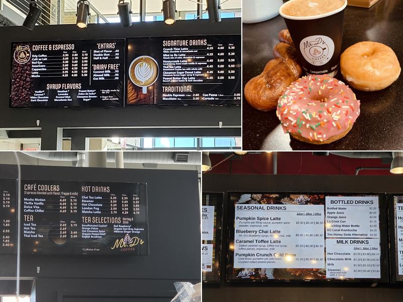Mr. D's Coffee Menu