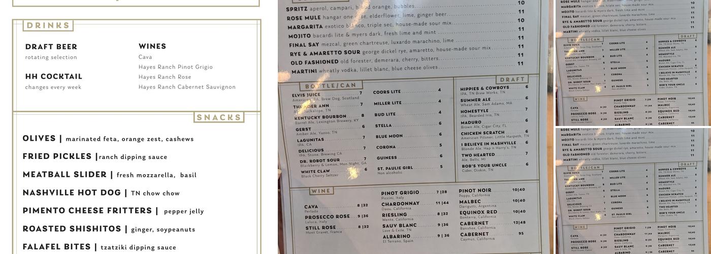 Flatiron Menu