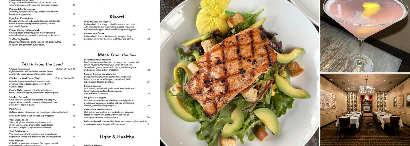 Galliano Italian Restaurant- Waugh Chapel Menu