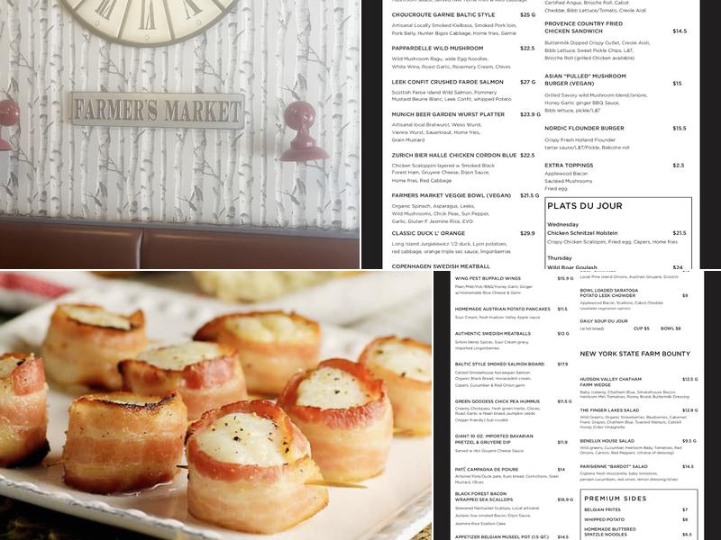 Brasserie Benelux Menu