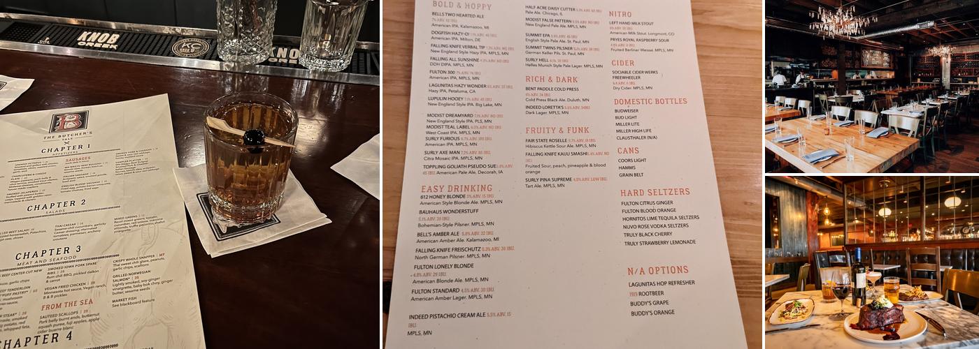 The Butcher's Tale Menu