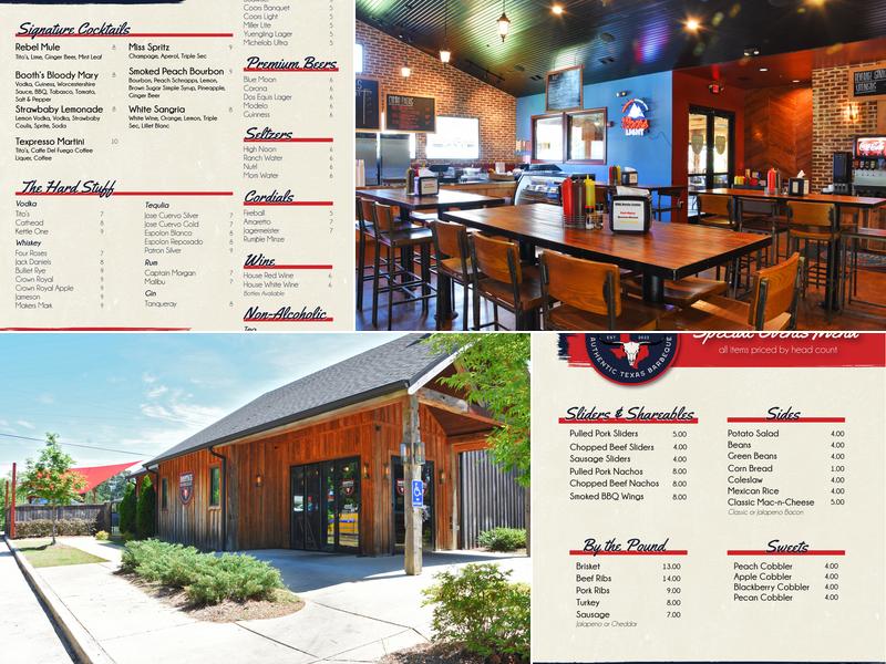 Booth's Barbeque Menu