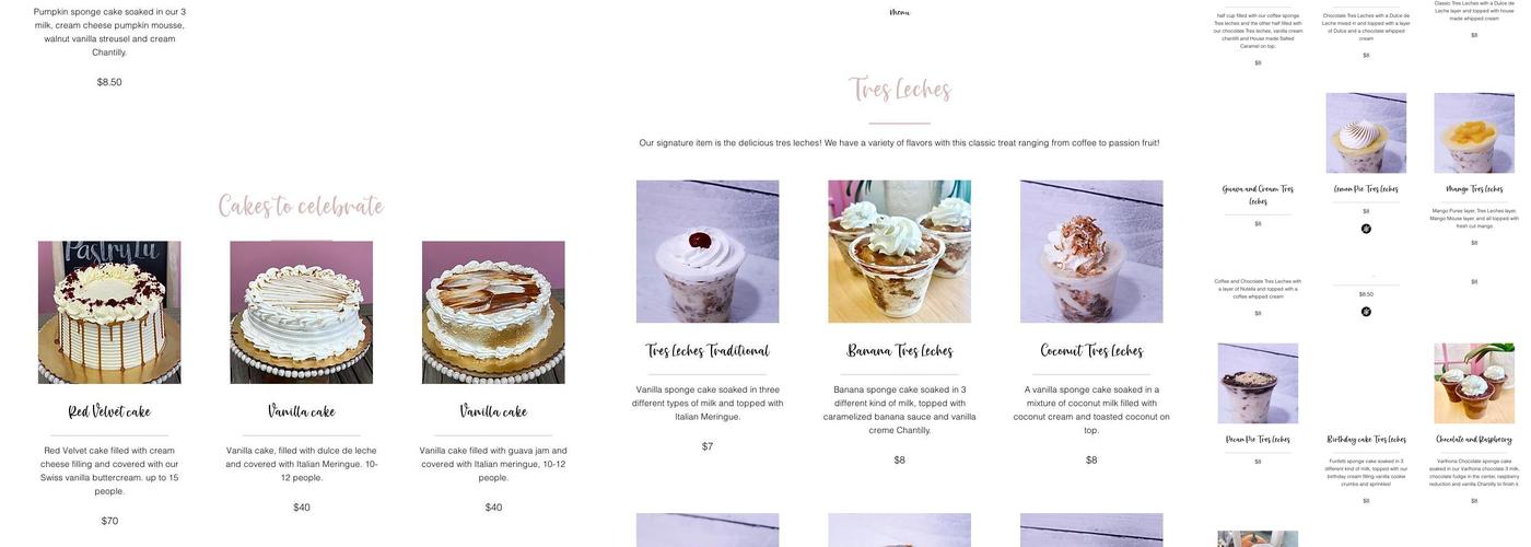 Pastry Lu Menu