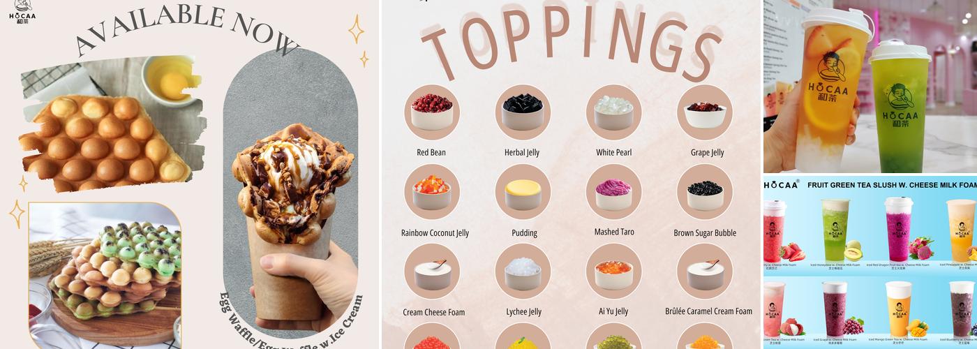 HOCAA BUBBLE TEA（Bethlehem） Menu