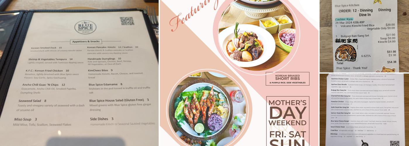 Blue Spice Kitchen Menu