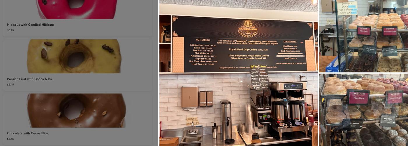 Dough Doughnuts Menu