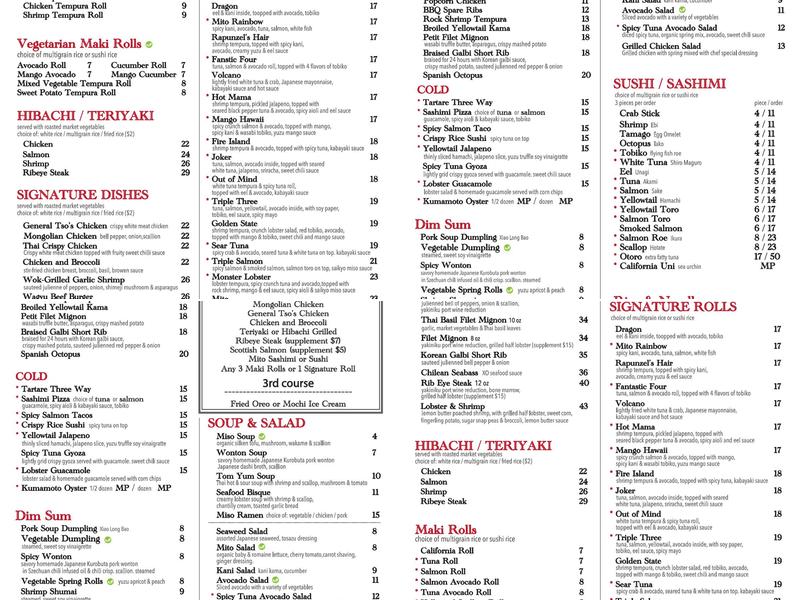 Mito Menu