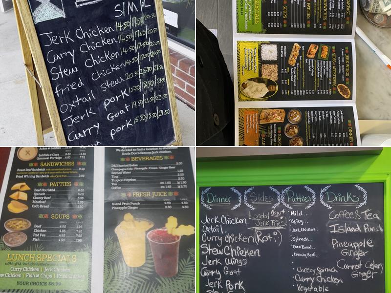 Uncle Don's kitchen Menu