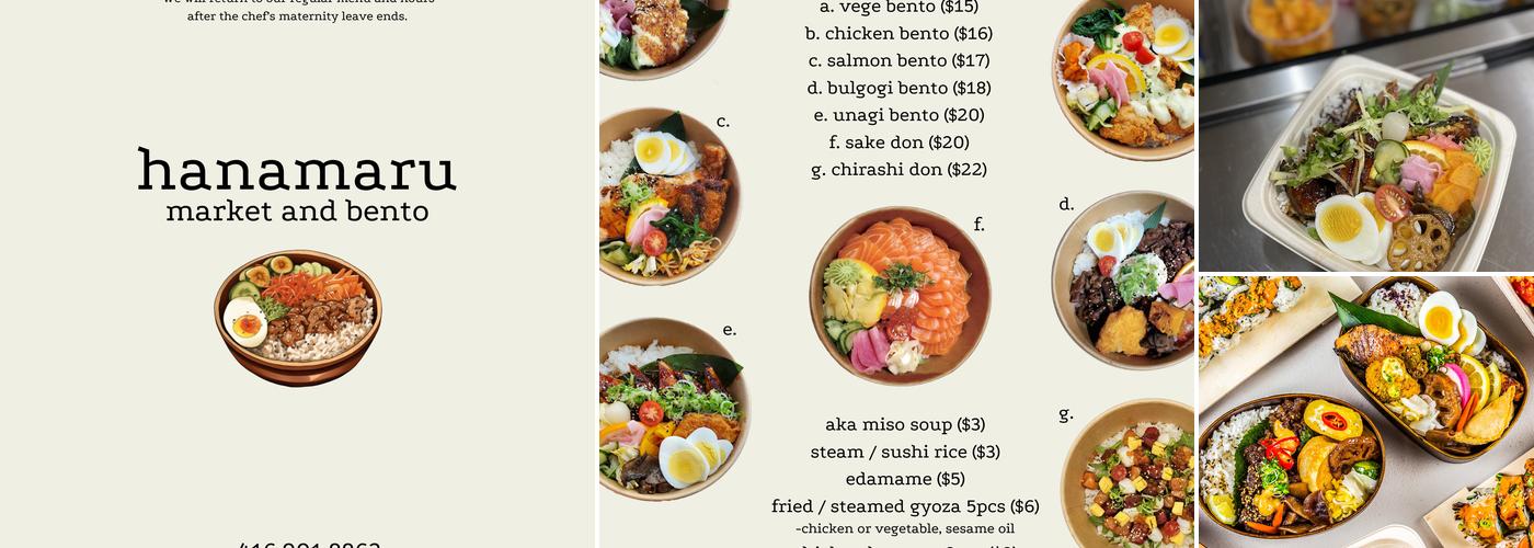 hanamaru market and bento Menu