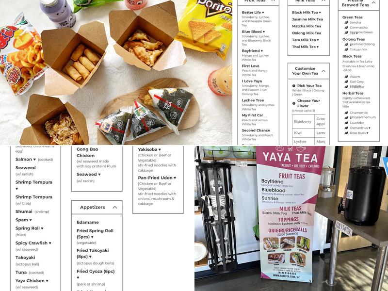 Yaya Tea DURHAM Menu