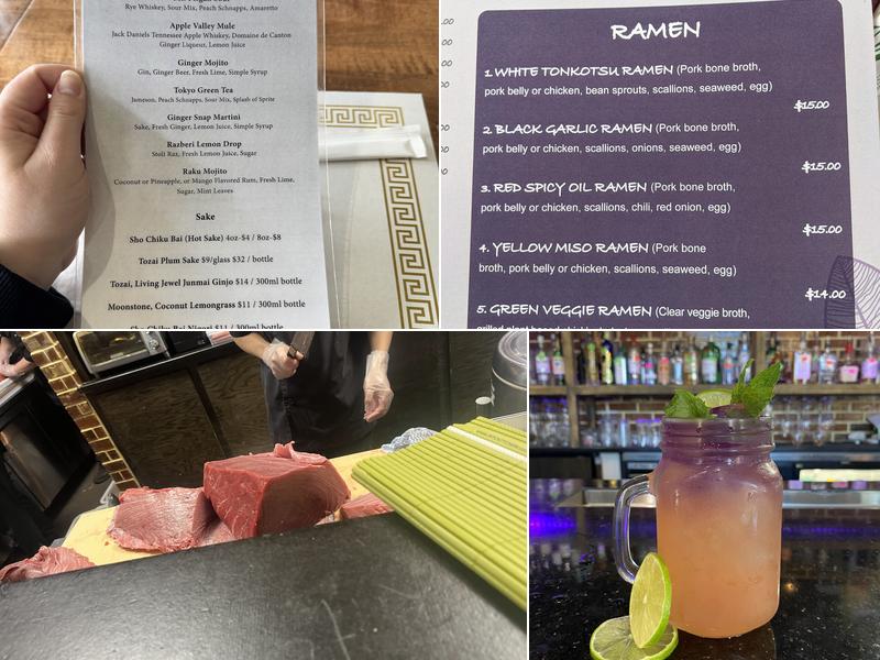 Raku Ramen and Sushi Menu