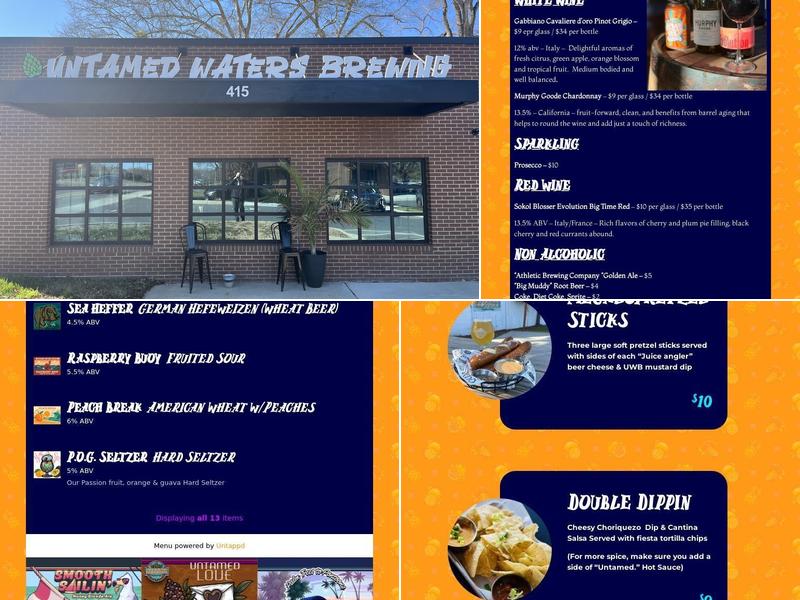 Untamed Waters Brewing Menu