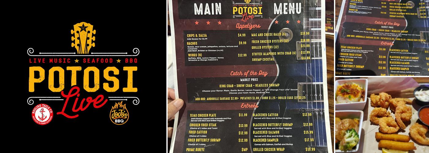 Potosi Live Menu