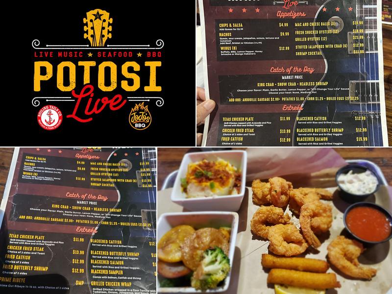 Potosi Live Menu
