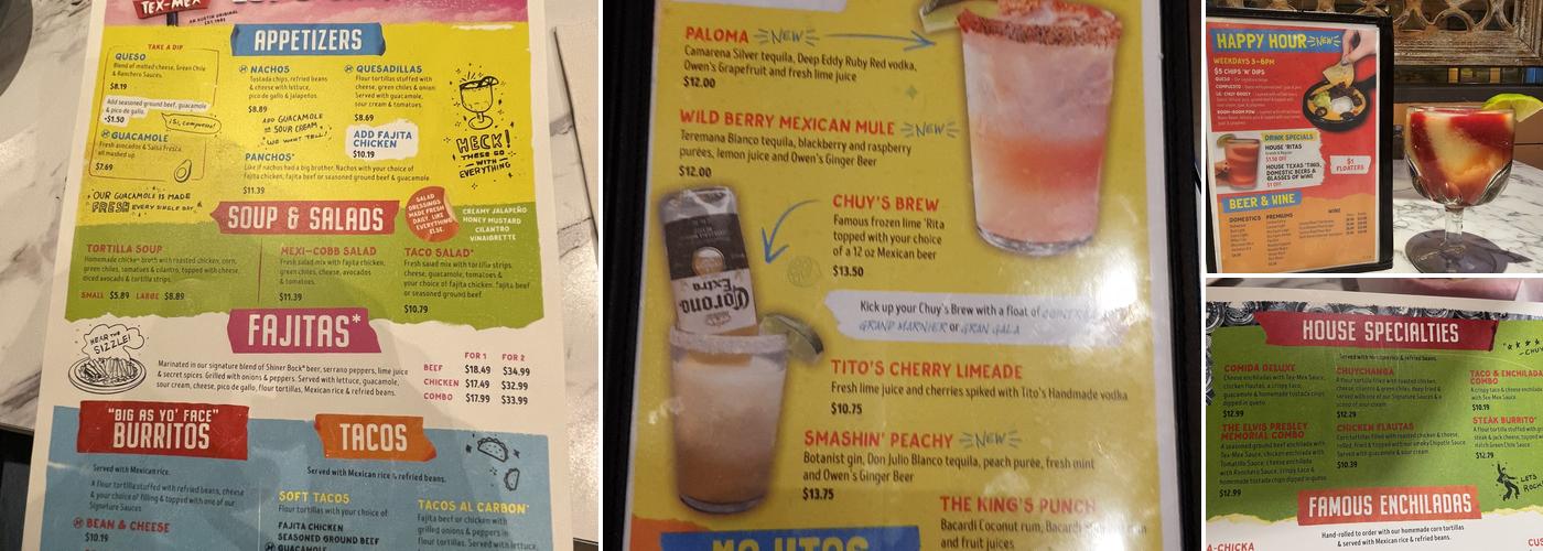 Chuy's Menu