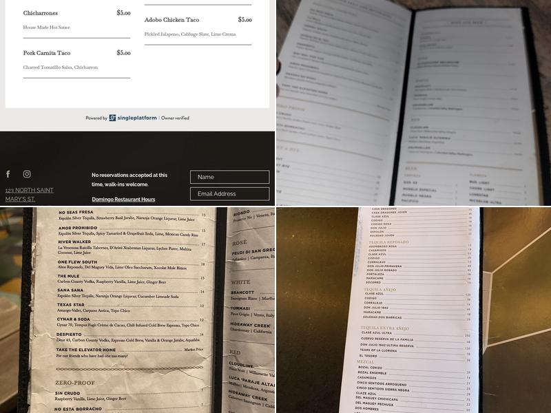 Otro Bar Menu