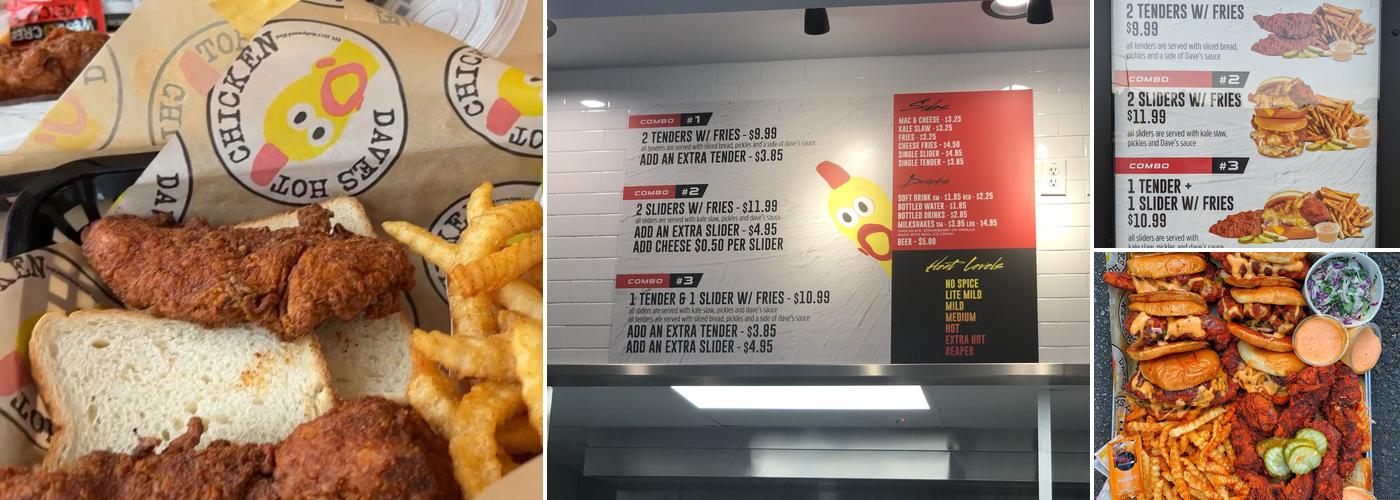 Daves Hot Chicken Menu