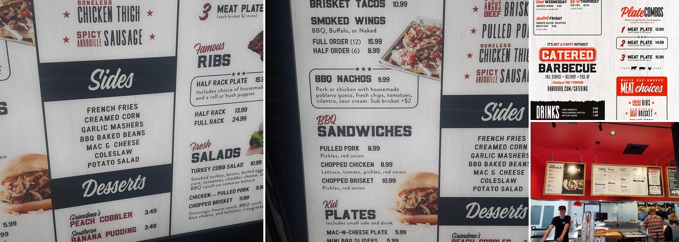 R&R BBQ Menu