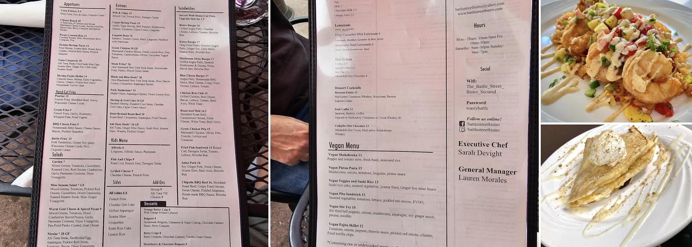 Battle Street Bistro Menu