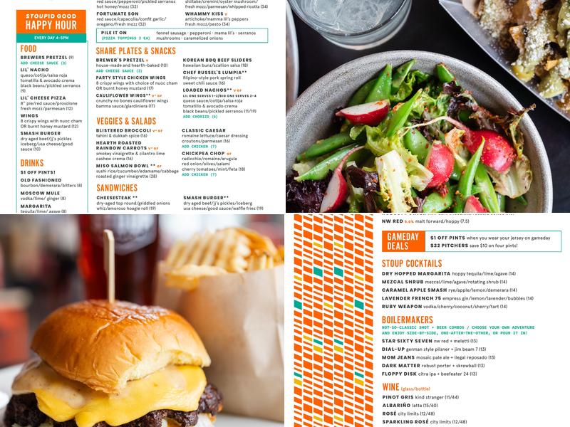 Stoup Brewing Kenmore Menu