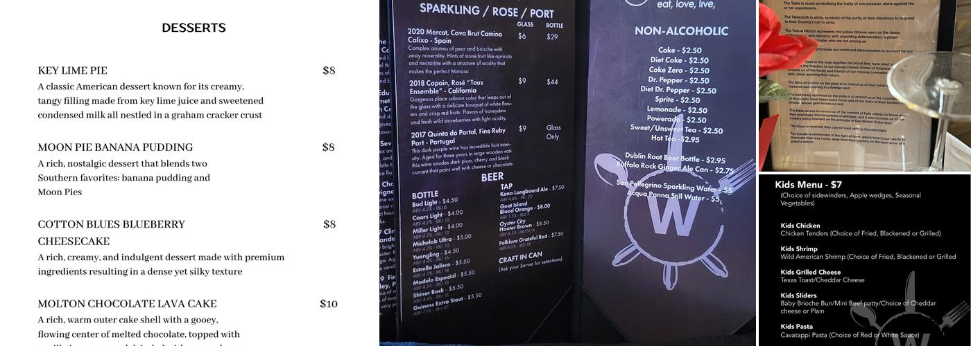 Wheelhouse Menu