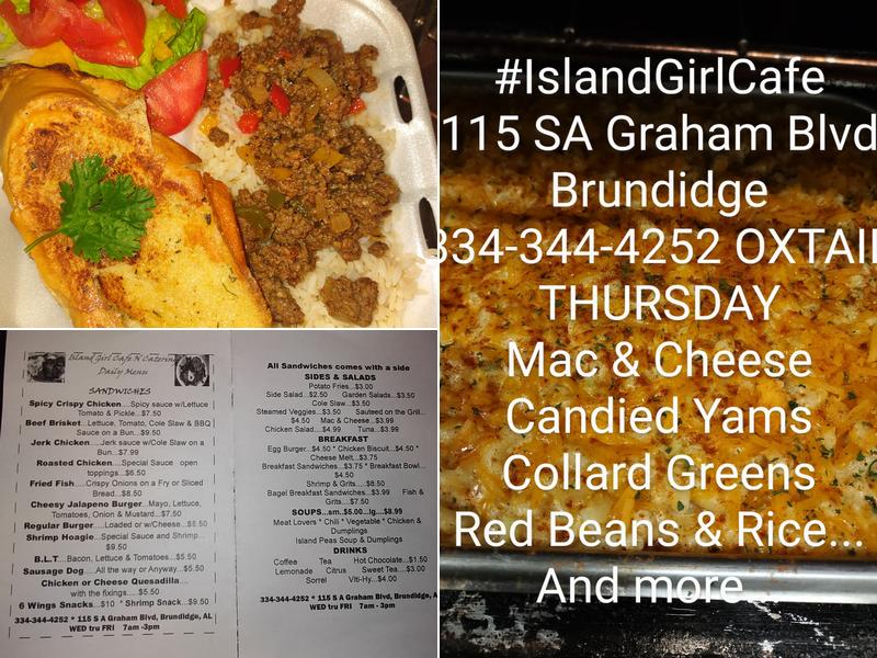 Island Girl Cafe Menu