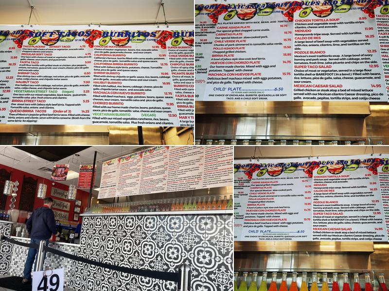 Xalos Burrito Express Midtown Menu