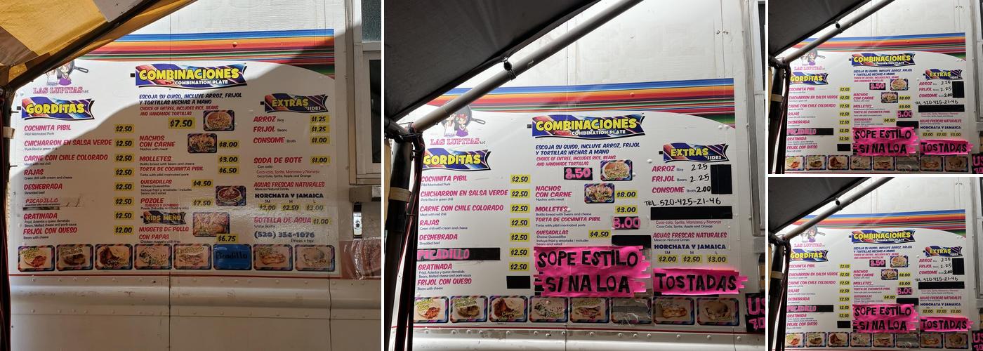 Gorditas Las Lupitas Menu